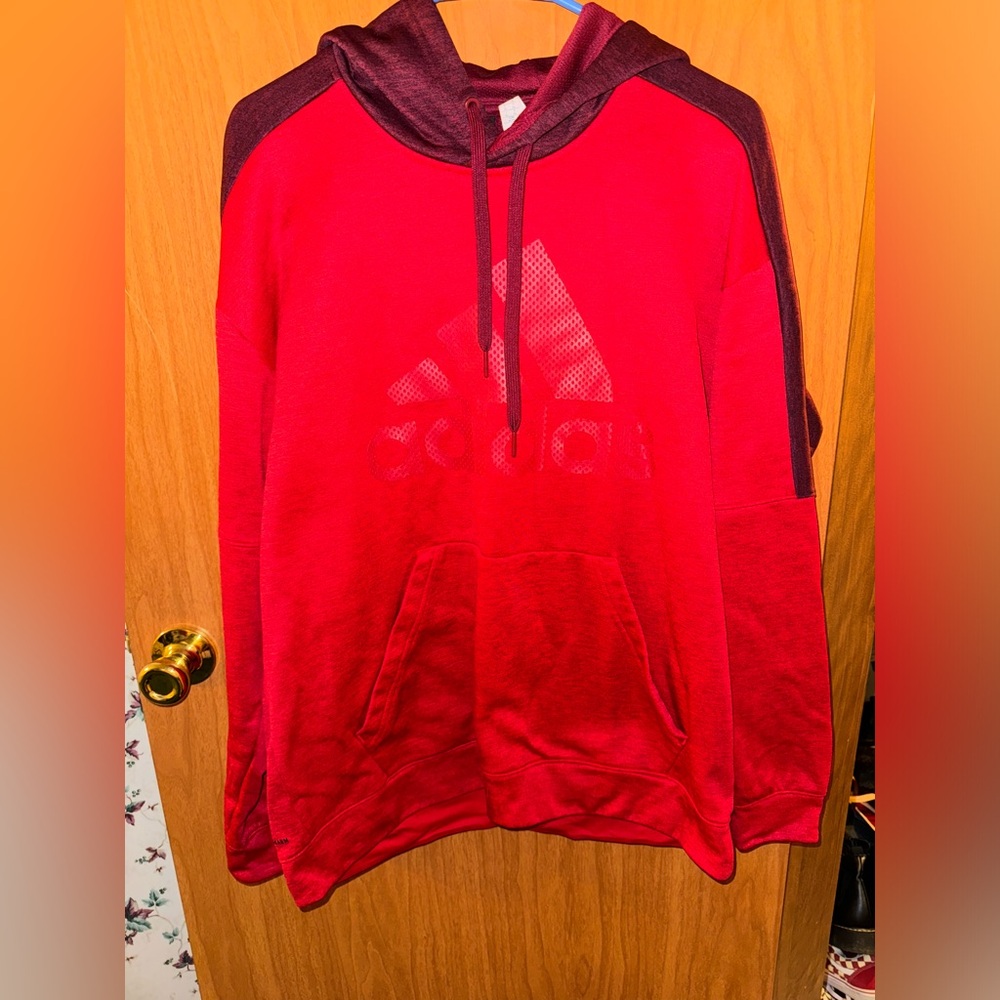 Red XL Adidas Hoodie.